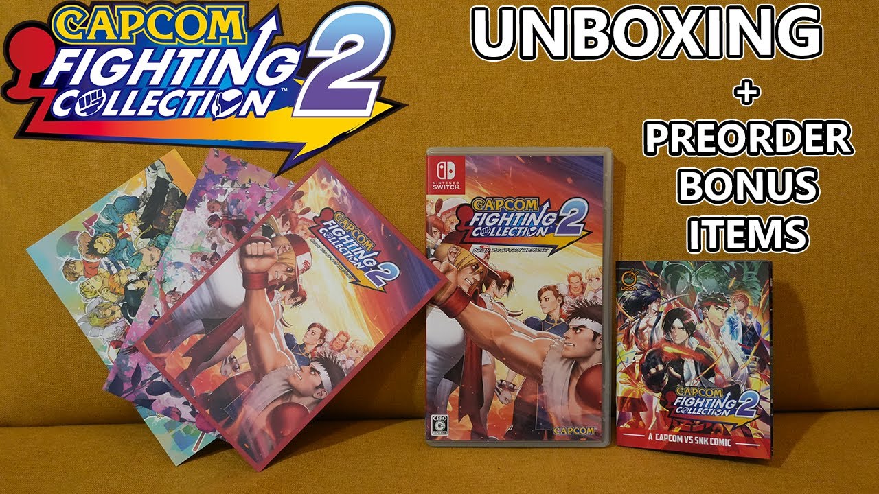 Capcom Fighting Collection 2 Nintendo Switch Unboxing + Exclusive Preorder Bonus Items