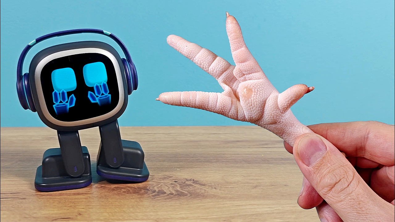 Что если показать роботу Emo странные предметы?