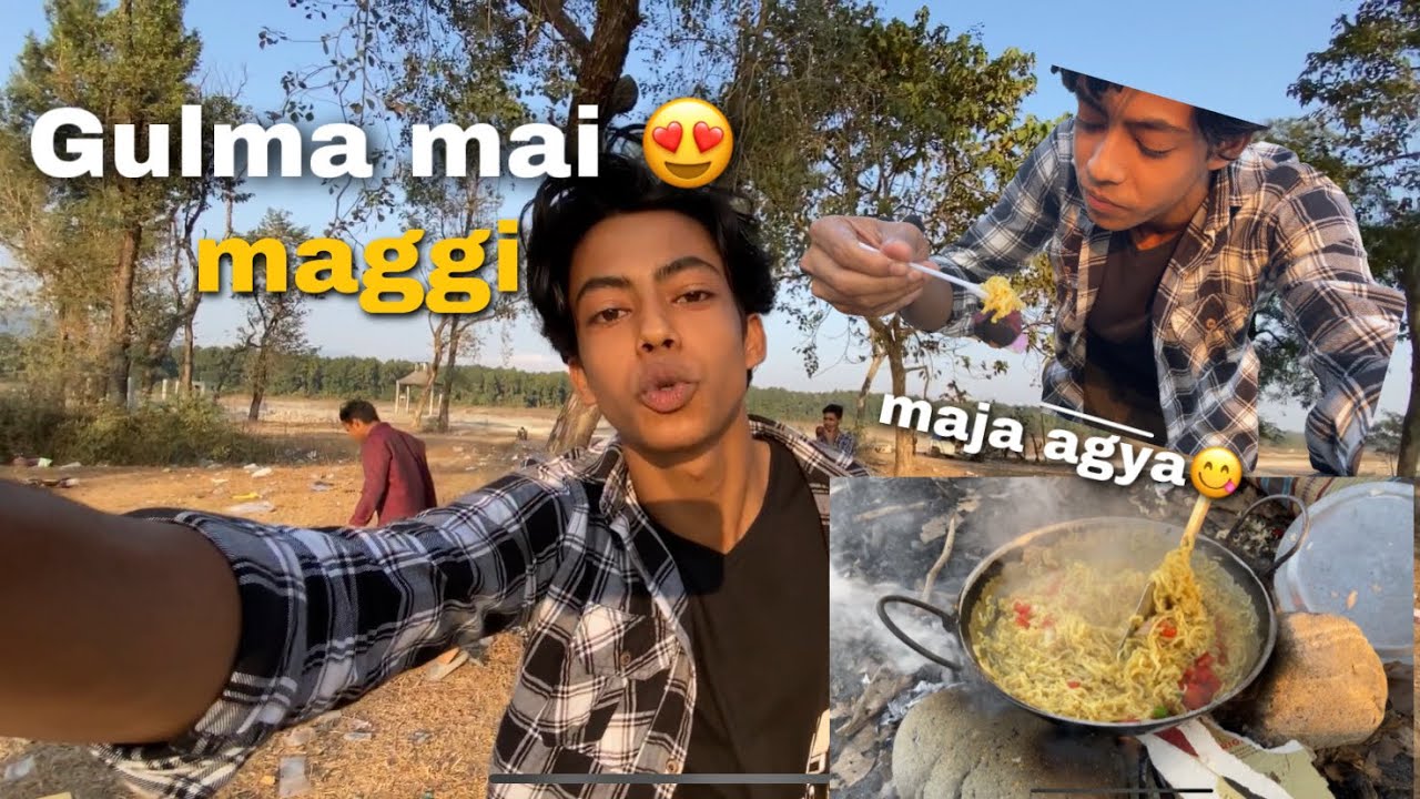 Gulma ma maggi banali 😋.Finally jungle picnic karliya ? #maggi  #Gulmaforest