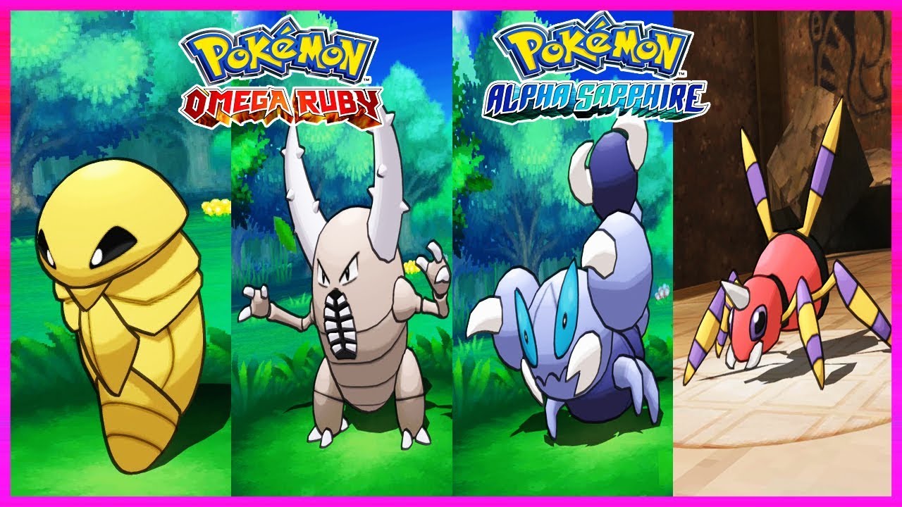 Pokemon OmegaRuby & AlphaSapphire - Kakuna,Pinsir,Skorupi & Ariados Locations