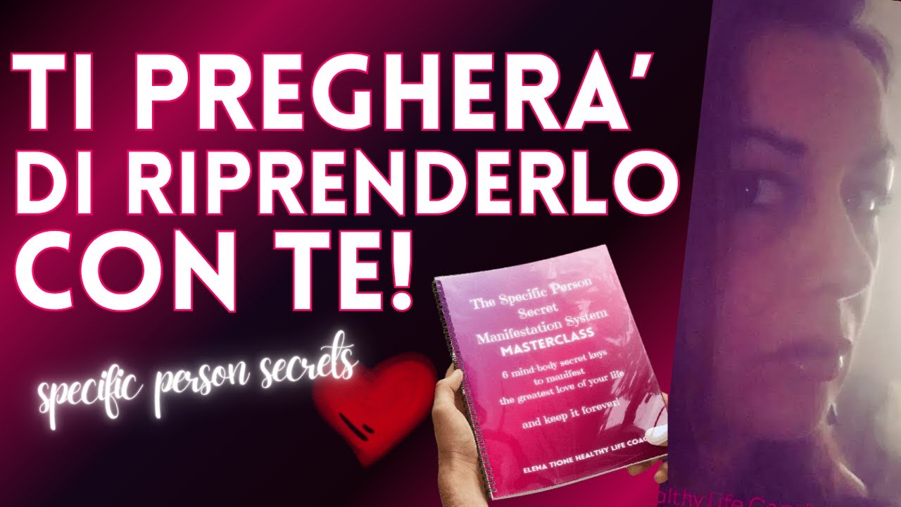 🥰 TI PREGHERA' DI TORNARE INSIEME! ❤️ @Elena Tione Healthy Life Coach