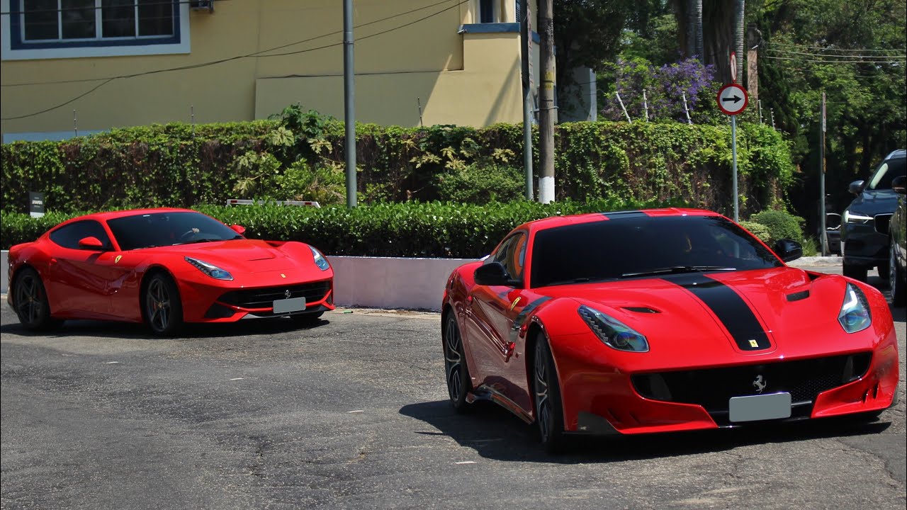 Ferrari F12 tdf e Ferrari F12 Berlinetta hard acceleration in São Paulo *João Vilkas*