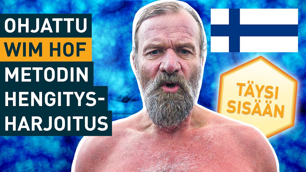 Ohjattu Wim Hof -metodin hengitysharjoitus aloittelijoille (3 kierrosta)