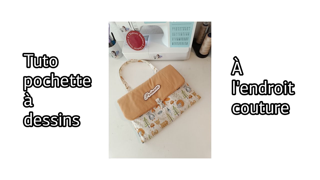 Tuto pochette à dessins  ,diy couture