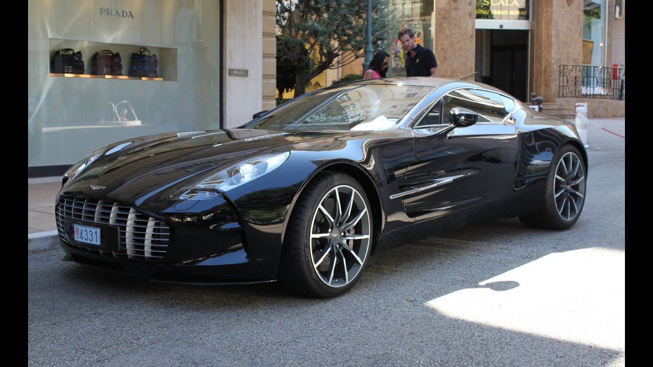 Aston Martin One-77 Start-up & accelerations in Monaco