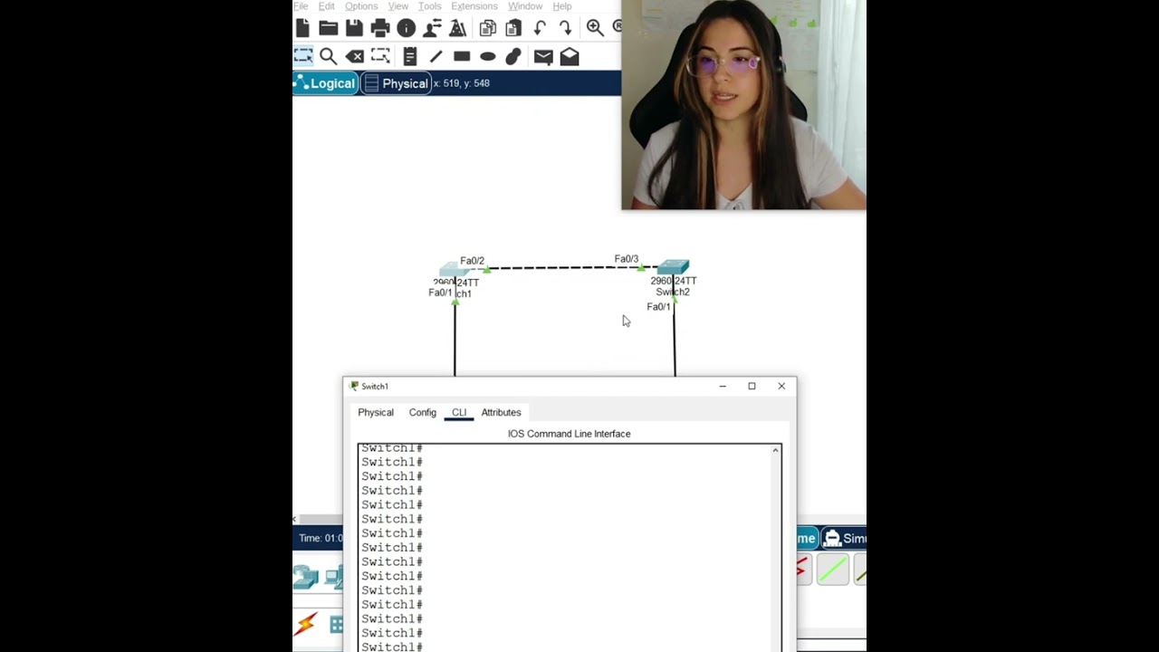Configuraci&oacute;n de enlace trunk 👩🏻&zwj;💻 #ciscopackettracer #networkemulator #technology #tutorial