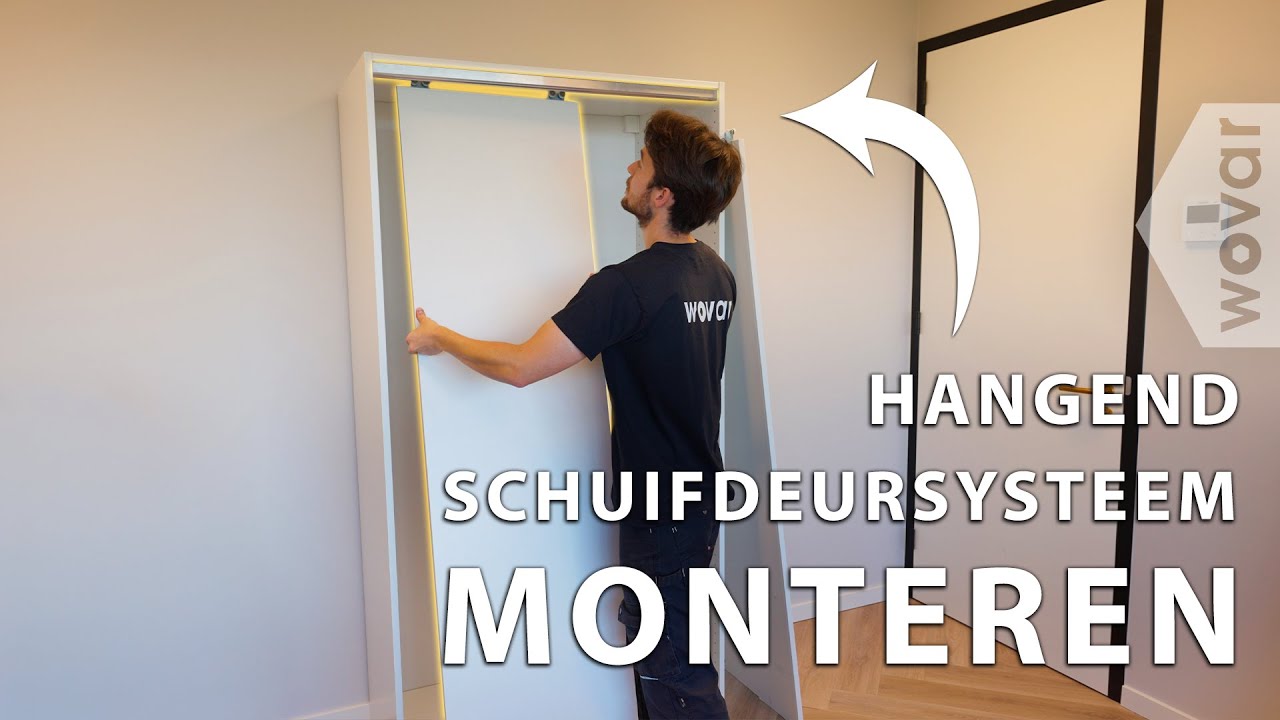 Hangend schuifdeursysteem monteren | Kledingkast schuifdeur maken