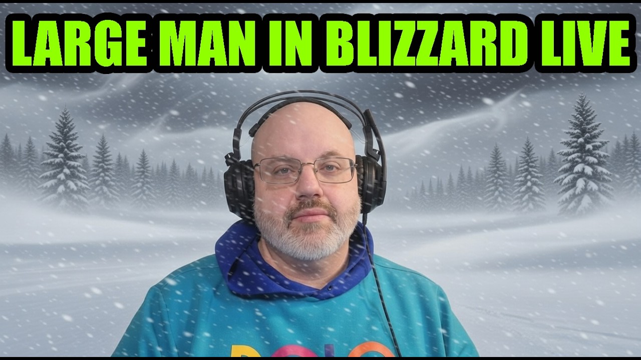 Large Man Streaming During A Blizzard LIVE (Feat. Hard Birds)