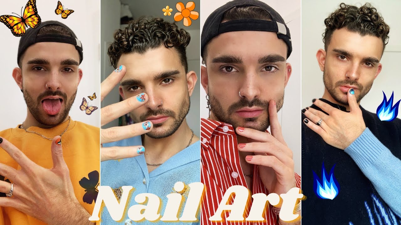 I Matched My Nails to My Outfits (First Time Trying Nail Art lol)