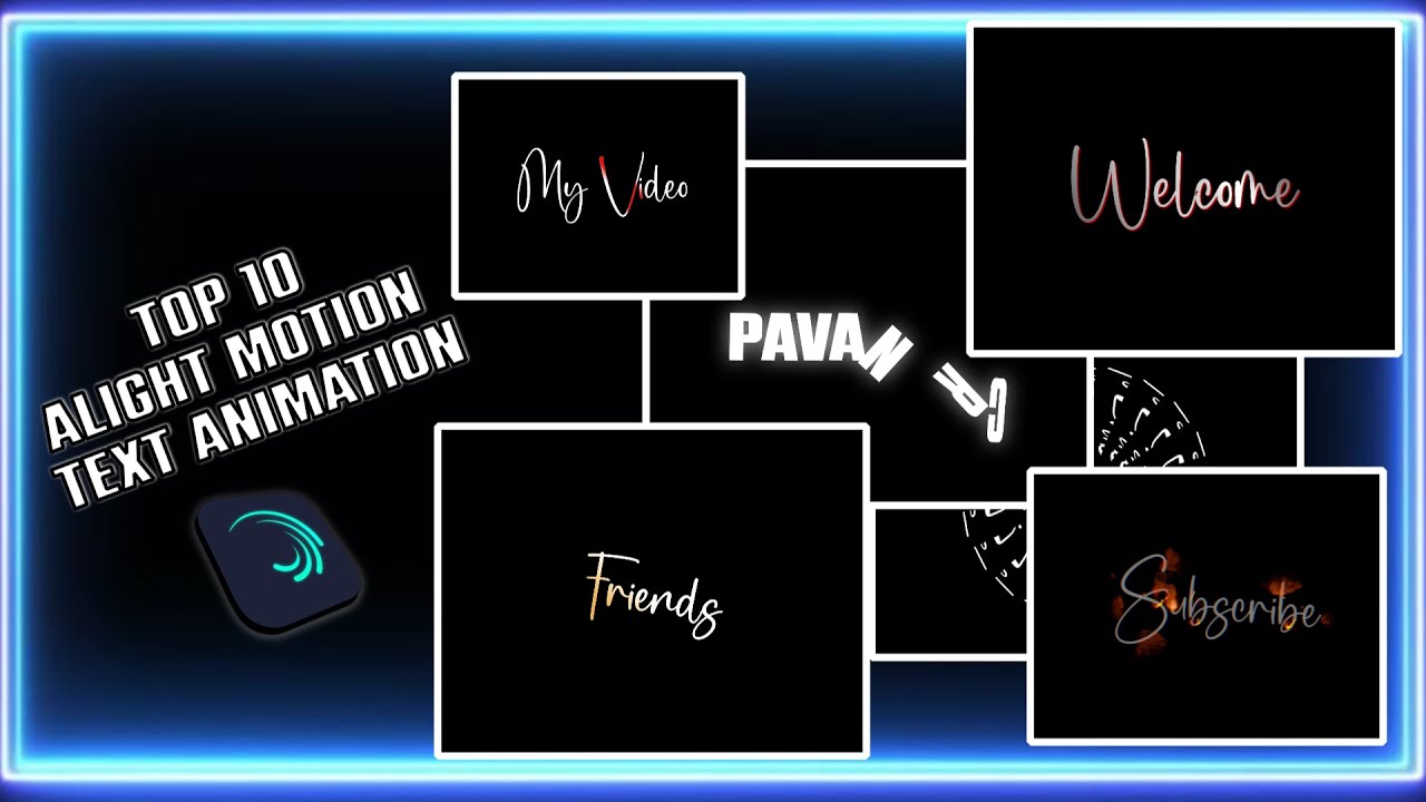 Top 10 Text Animation Presets|Trending Text Effect Alightmotion Xml|Text Effect Preset Pavan rc