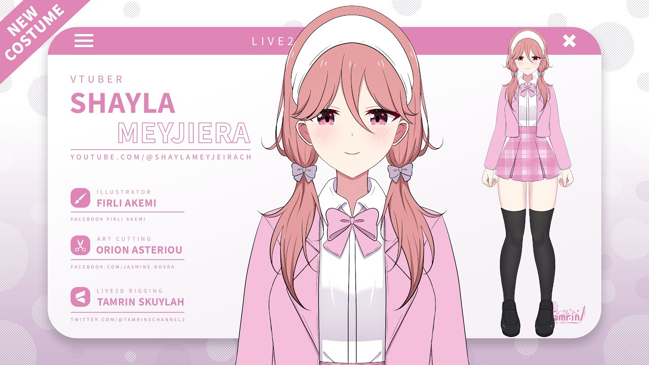 【Showcase】Shayla Meyjiera's School Outfit『 Live2D Model 』