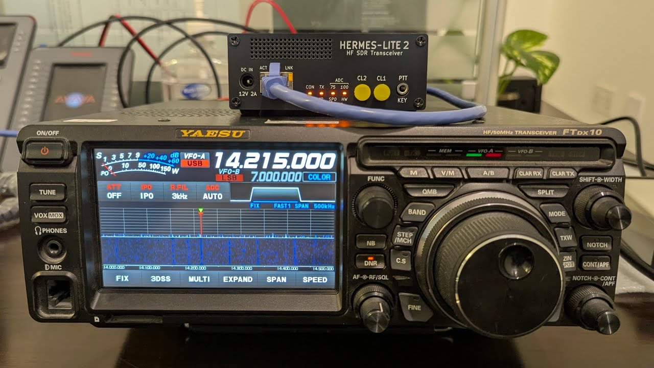 Hermes Lite 2 vs Yaesu FTDX 10