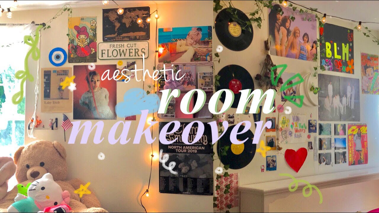aesthetic room makeover 🧸 (quarantine edition) - indie, kpop, pinterest, maximalist inspired