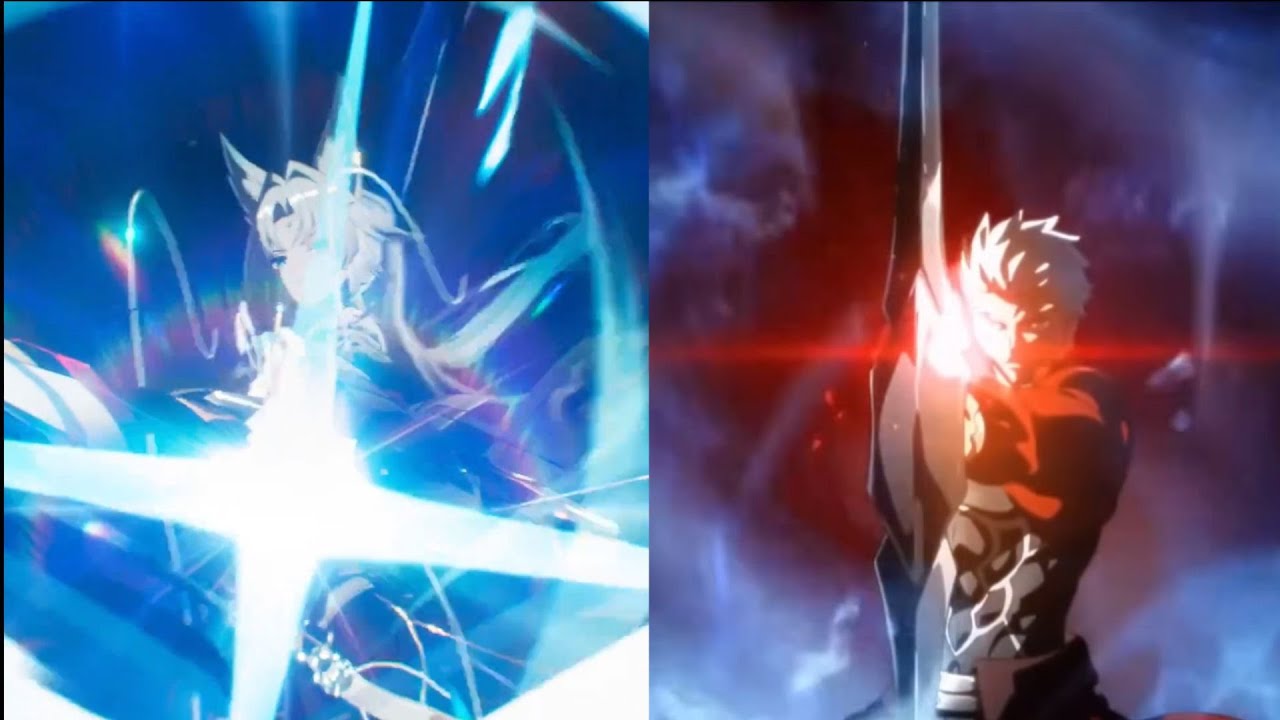 Feixiao and Archer Caladbolg II scene side by side | Honkai: Star Rail x Fate: Unlimited Blade works