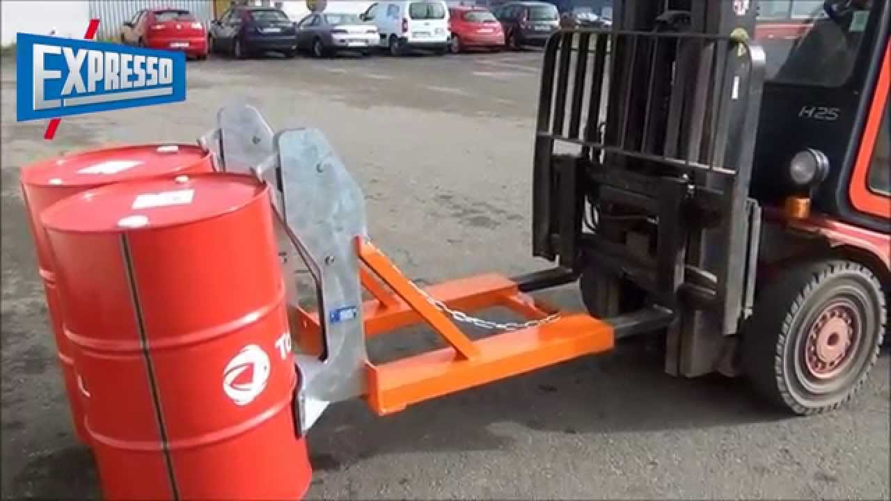Pinces à fûts mixtes pour chariot élévateur
