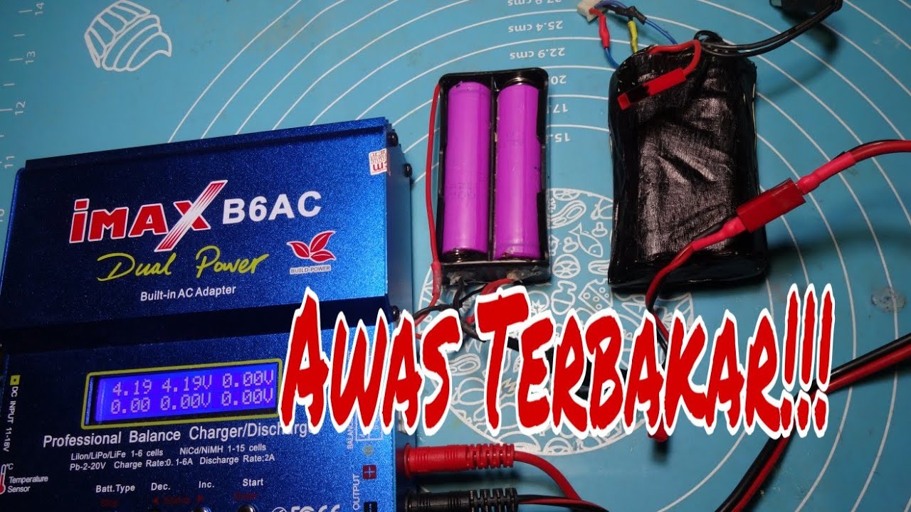 Cara Membuat Baterai Lion 2S dan Mengcharger Seimbang Menggunakan IMAX B6AC yang Benar