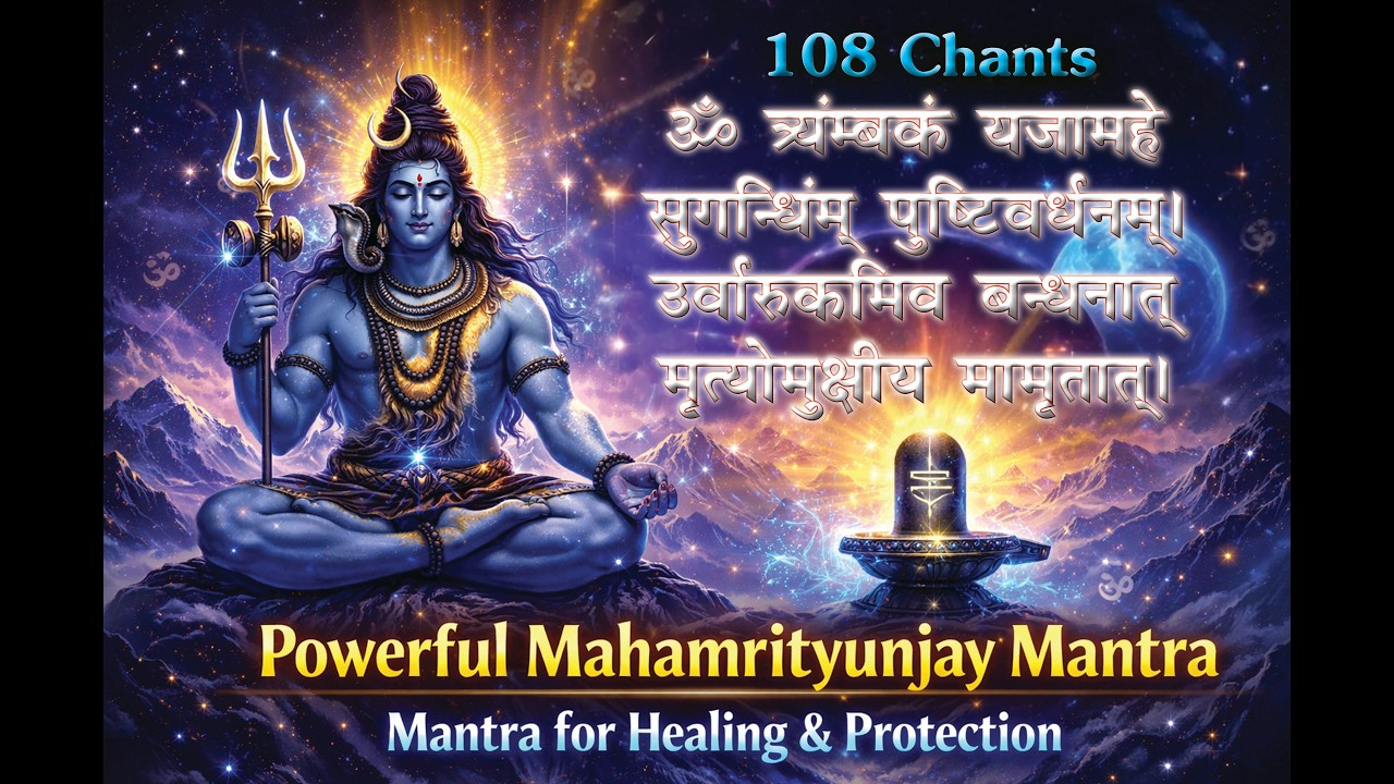 महामृत्युंजय मंत्र 108 बार 🙏 चमत्कारी शिव मंत्र | हर संकट और बीमारी दूर