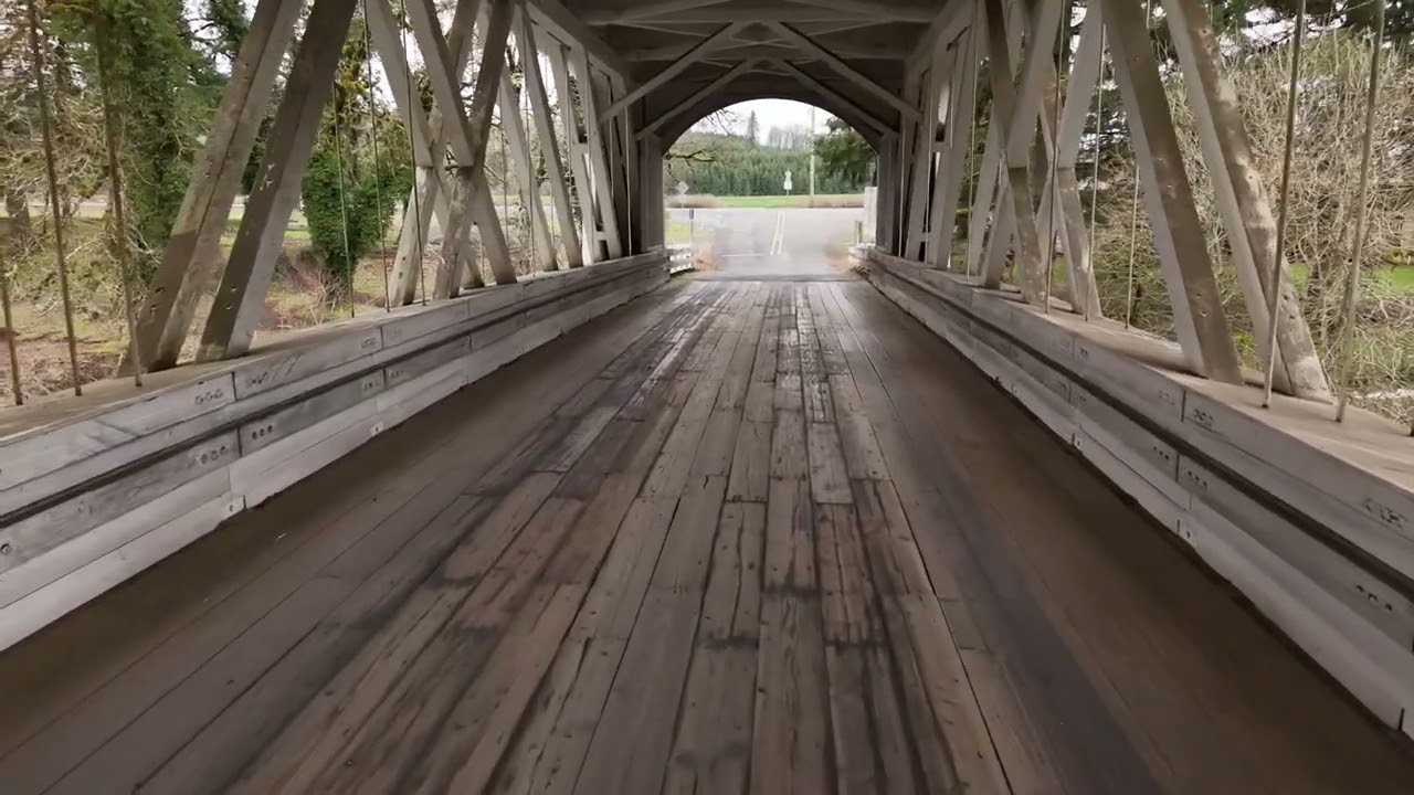 Thomas Creek and Hannah Covered Bridge