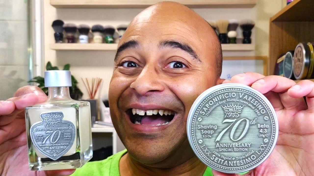 ASMR SHAVE Saponificio Varesino 70th Set first try.