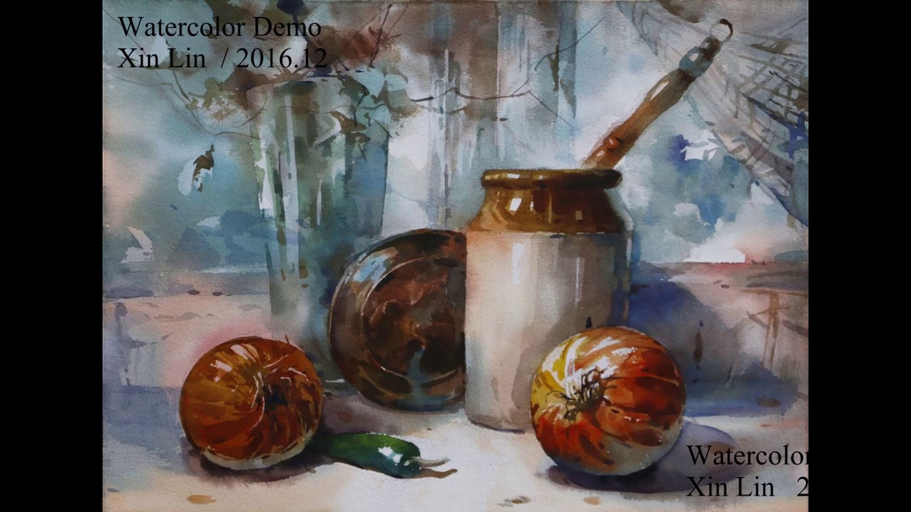 窗邊靜物 水彩示範 Watercolor Demo