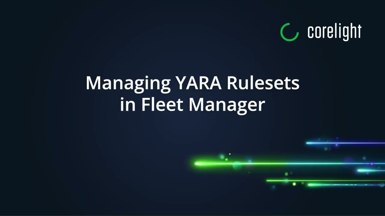 Управление наборами правил YARA в Fleet Manager