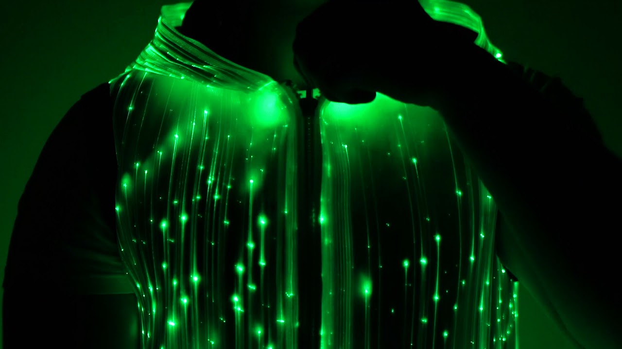 COOL NEW FIBER OPTIC LED LIGHT UP HOODIE by YMYW Brand