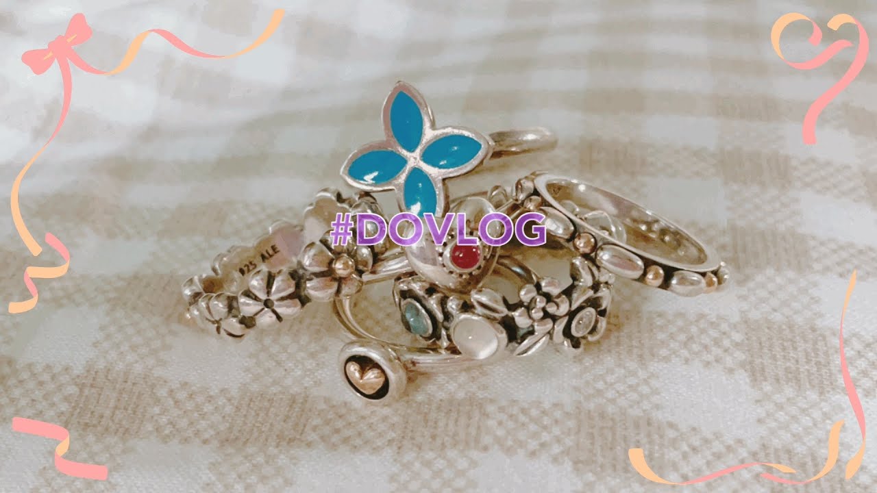 [Dovlog]💍판도라반지 총정리 #03 | 원석반지&에나멜&콤비반지편 | 은반지 | My Pandora Rings Collection | 일상브이로그◡̈