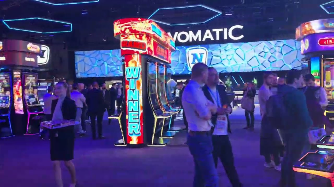 Novomatic slot equipment at ICE 2025 expo in Barcelona