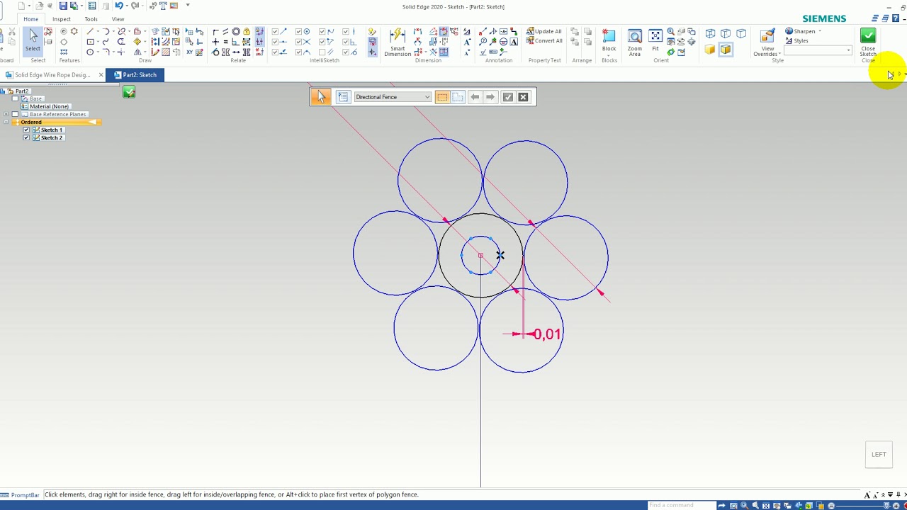 Siemens Solid Edge 2020 -  Wire Rope Design Sample