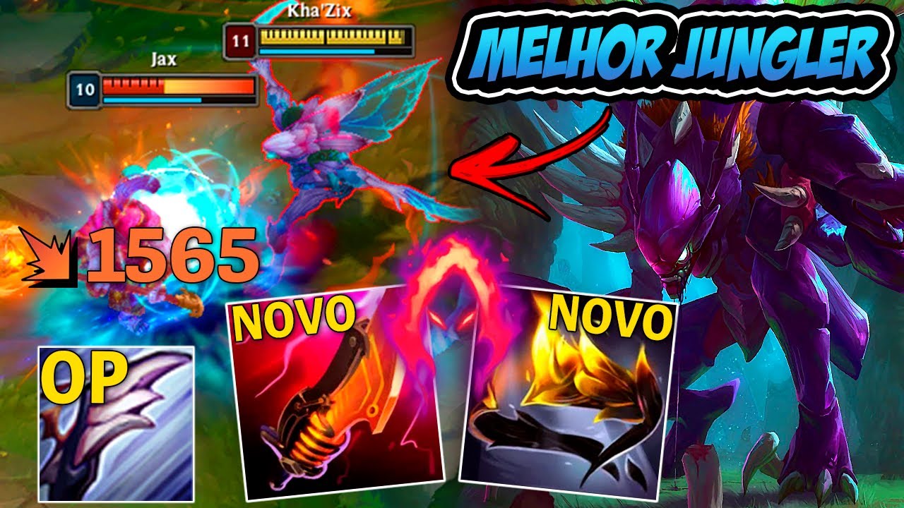 POR ISSO QUE O KHA'ZIX É O MELHOR JUNGLER DA SEASON 14 - LEAGUE OF LEGENDS