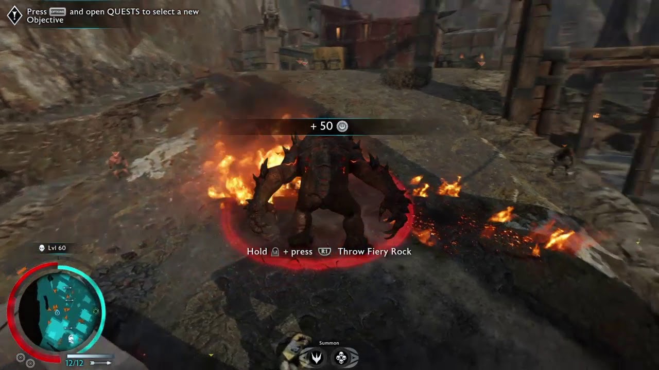 Shadow of War: The elusive Fire Graug gameplay!