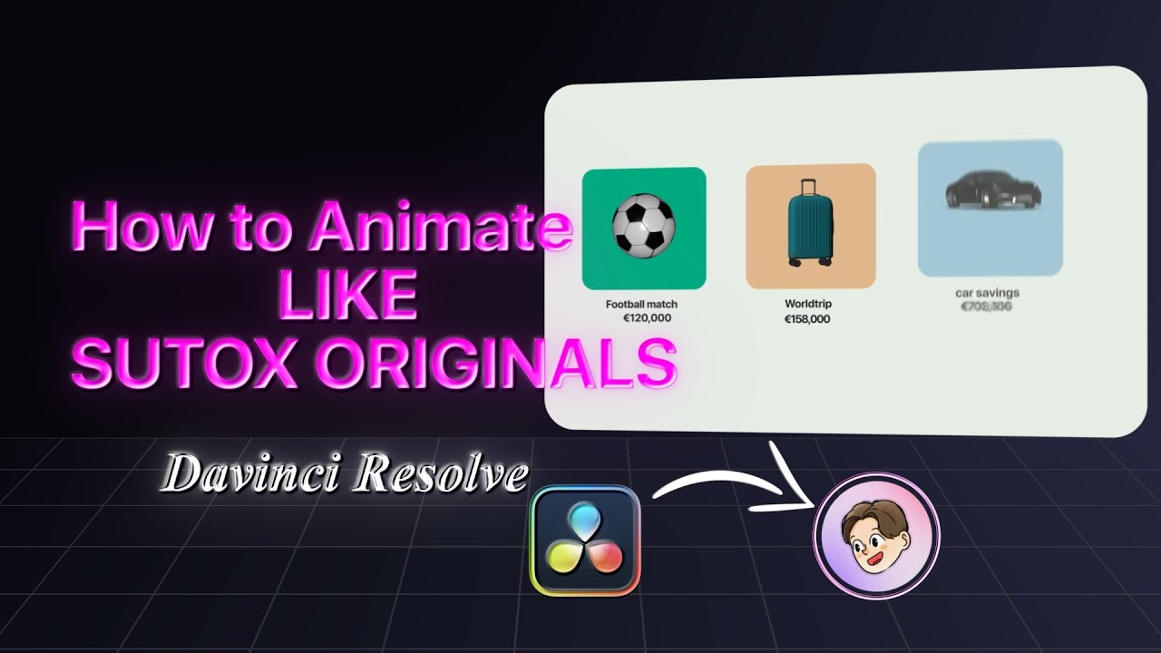 HOW TO ANIMATE LIKE SUTOX ORIGINALS | 3D Object Animation (STEP BY STEP DaVinCi Resolve Tutorial)