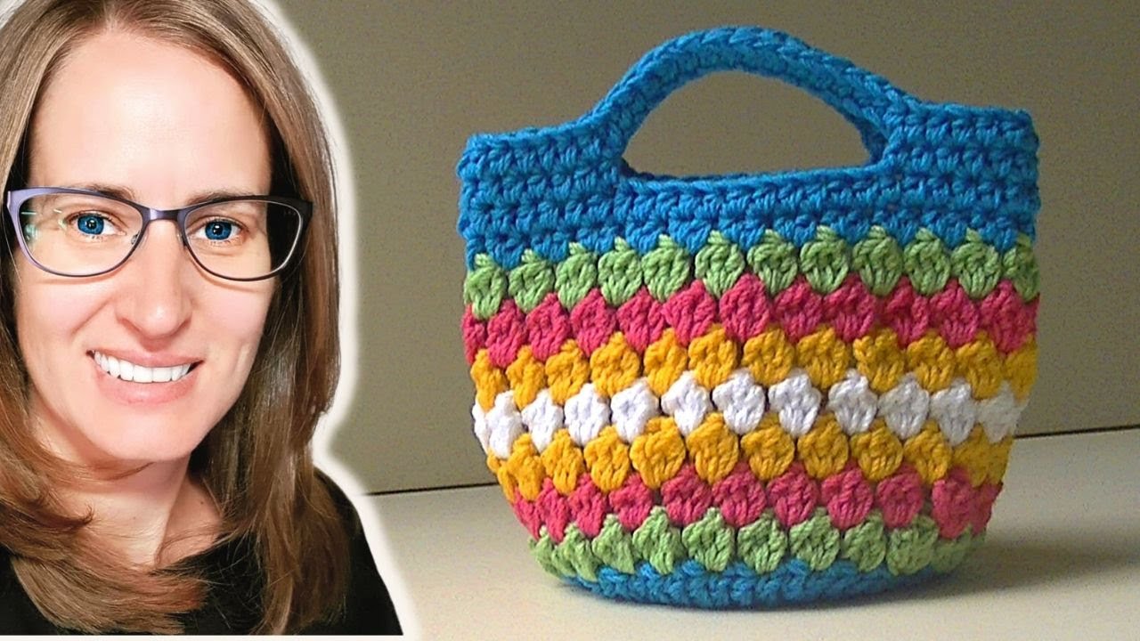 Crochet cluster stitch bag tutorial clusterstitch bagtutorial