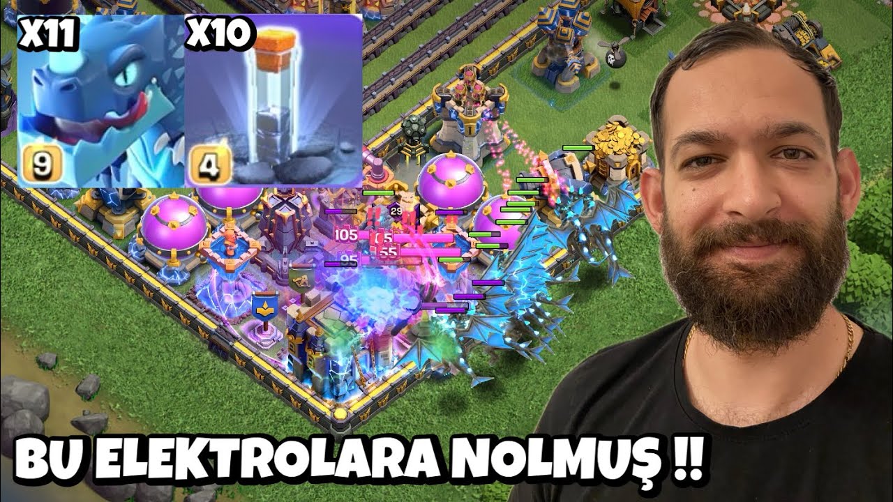 ELEKTRO EJDER ÇOK KOLAY 3 ATIYOR ! CLASH OF CLANS