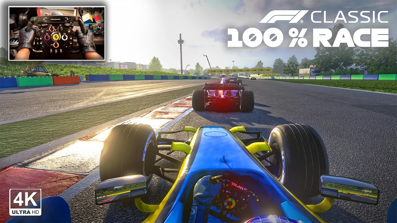 Fernando Alonso's Renault R25 V10 - Hungarian GP 2005 Season | F1 Classic Steering Wheel Gameplay