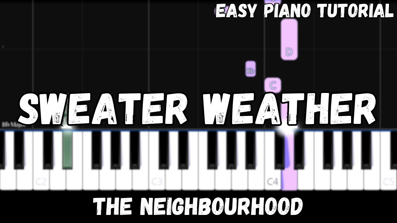 The Neighbourhood - Sweater Weather (Easy Piano Tutorial)