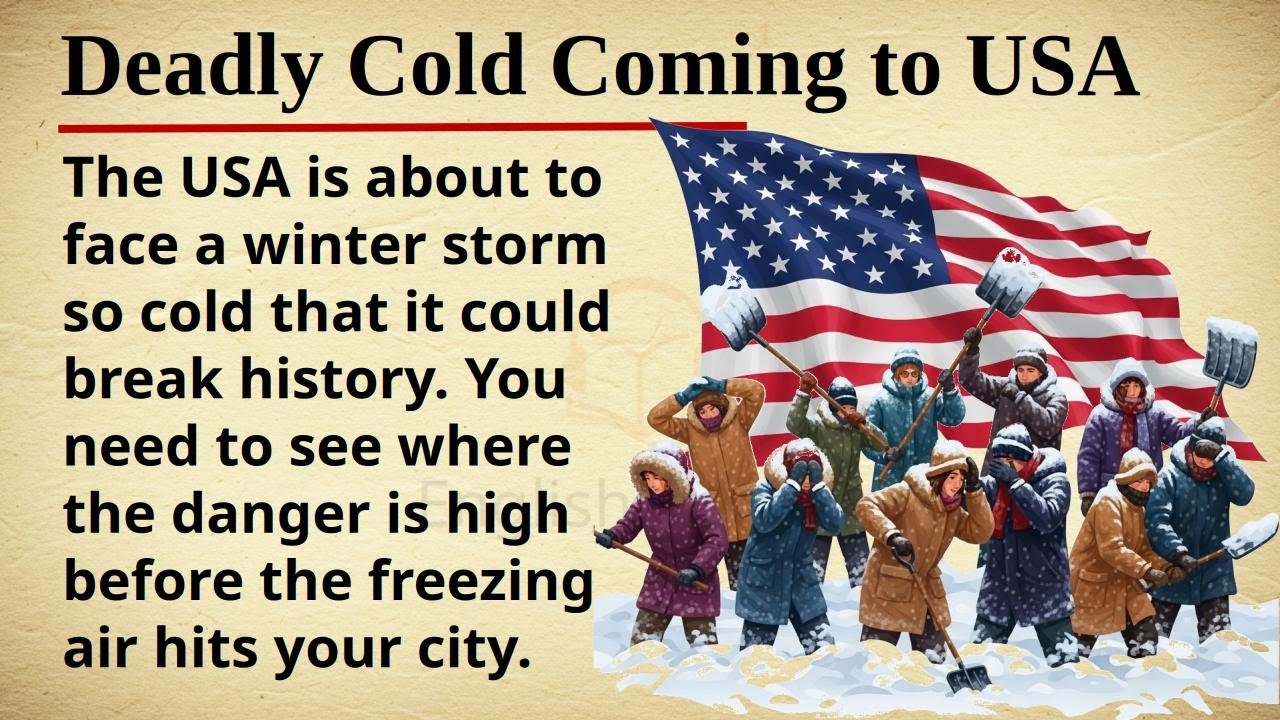 Deadly Cold Coming to USA || 🥶❄️ Learn English Through Story Level 2 || Graded Reader 🎧
