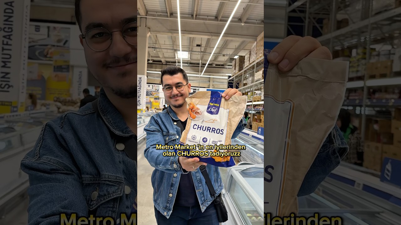 Metro Market 'in en iyilerinden churros &ccedil;ubuk tatlısı tadıyoruzz. Reklam #shorts