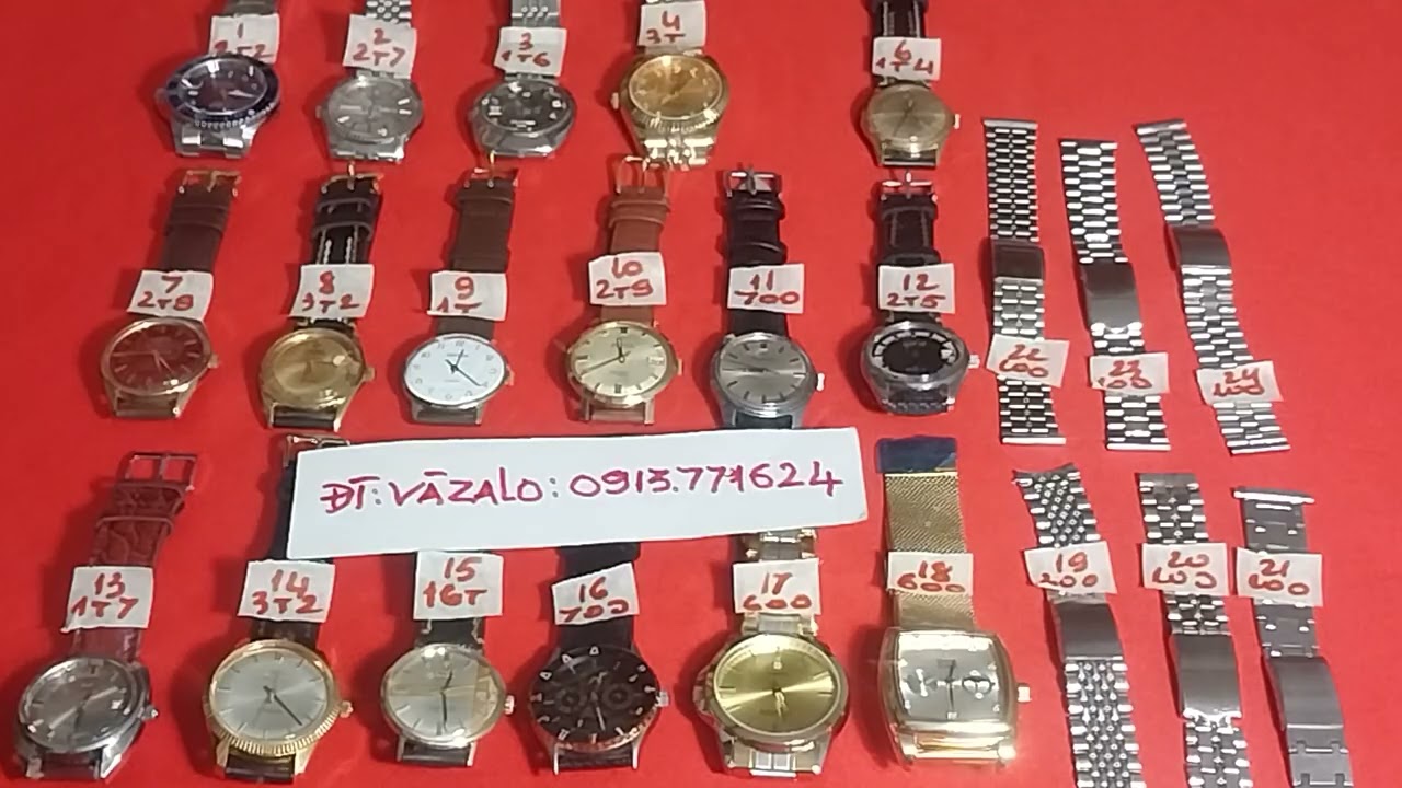 Ngày 24 /1 bán 24 đồng hồ cơ cổ & dây đt& zalo:0913771624