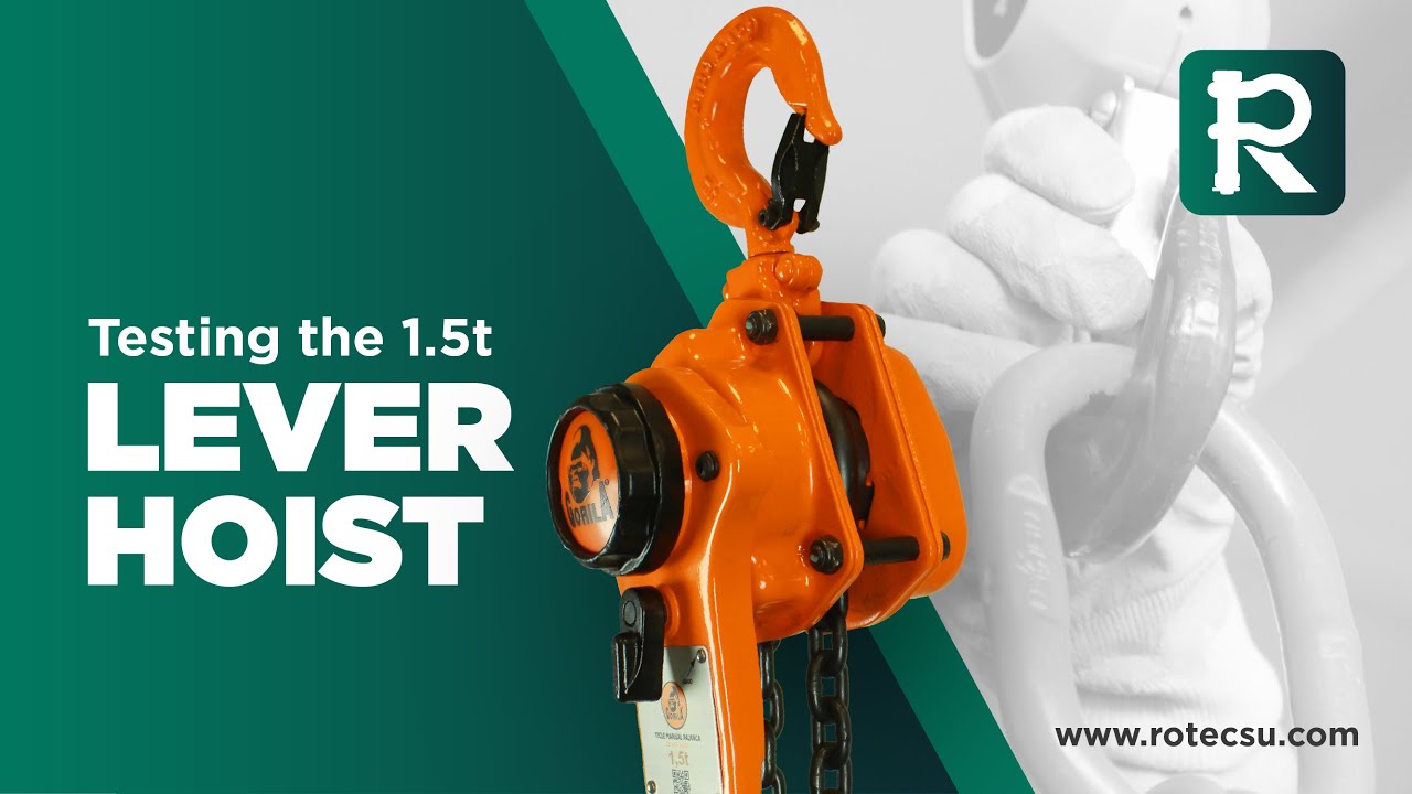 Testing the 1.5t lever hoist.
