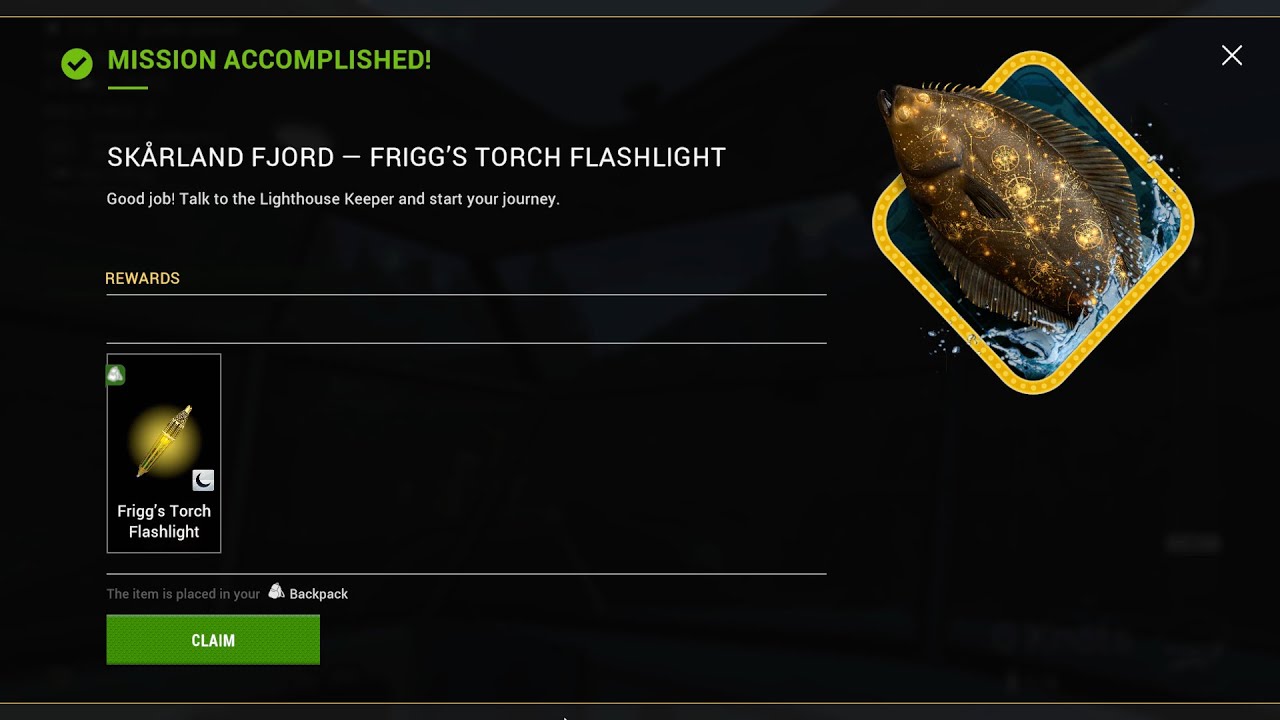Fishing Planet - SKARLAND FJORD - Adventure 10 - Frigg's Torch Flashlight