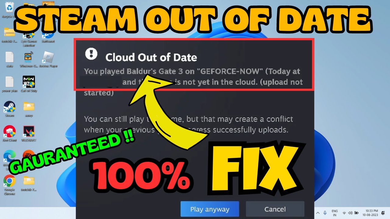 Steam Cloud устарел или не удалось синхронизировать. Исправление ошибки
