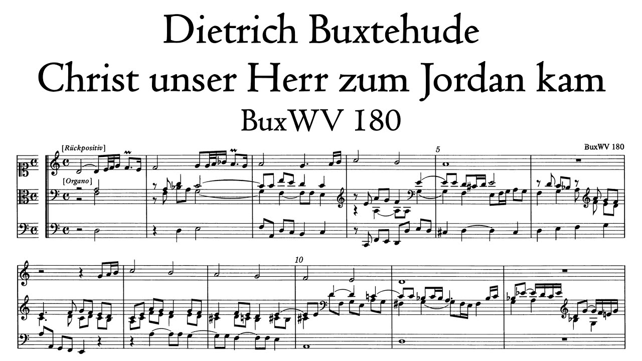 Buxtehude - Christ under Herr zum Jordan kam, BuxWV 180 - Beckerath organ (1966), Hauptwerk