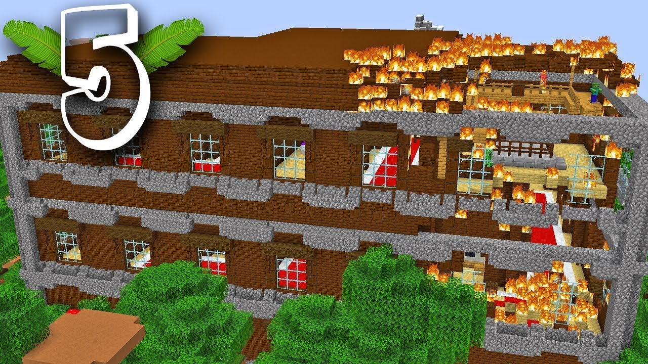 DET HELE BR&AElig;NDER SAMMEN!? Minecraft Prank Wars #5