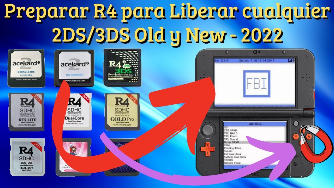 Preparar R4 para liberar o para revivir cualquier Nintendo 3DS/2DS New y Old - 2022