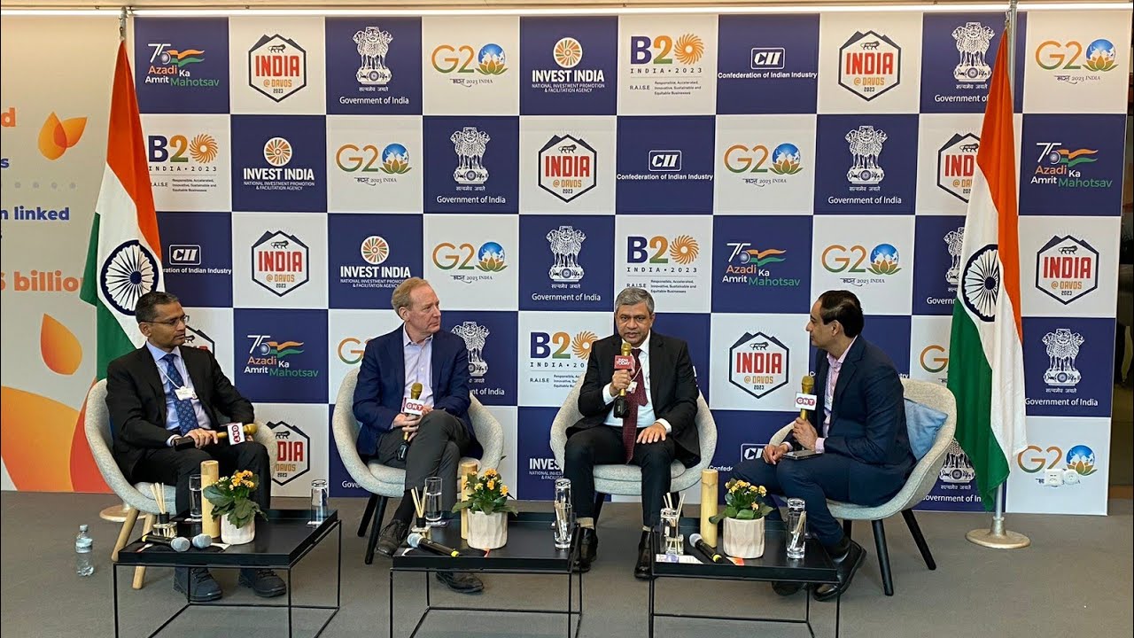 WEF 2023 : Conversation on emerging digital technologies with Microsoft and TCS.