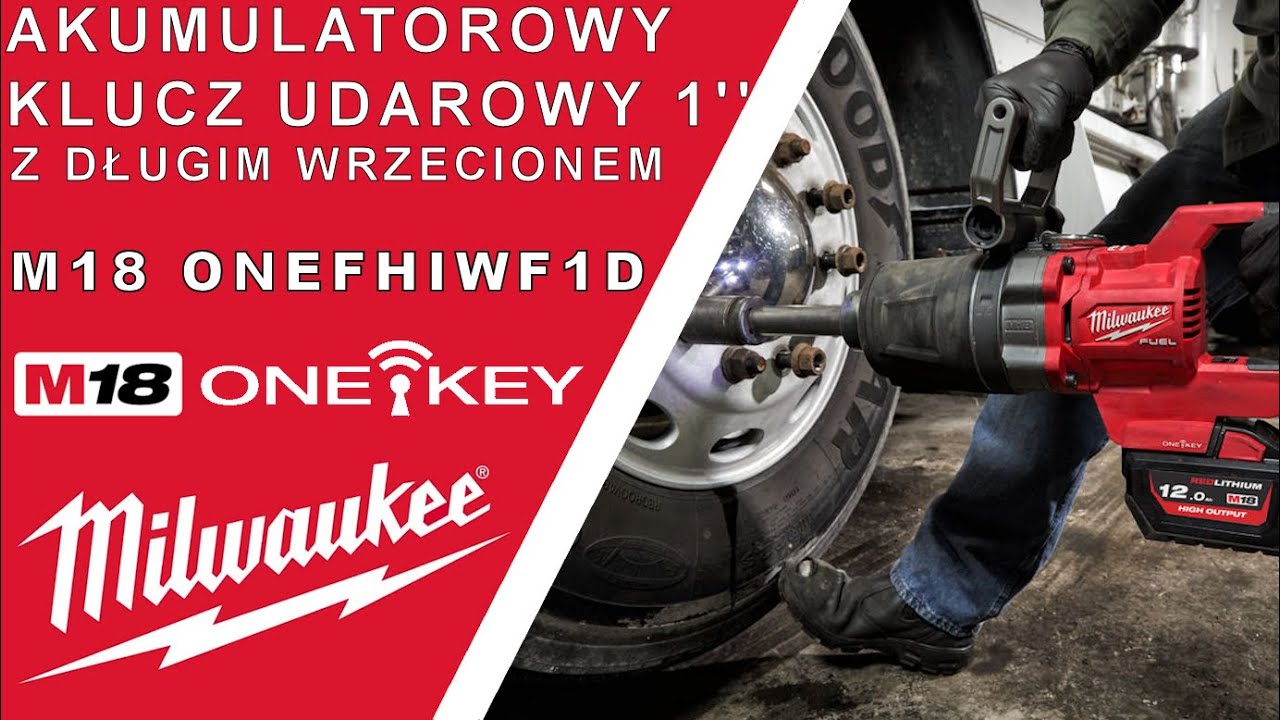 MILWAUKEE M18 ONEFHIWF1D akumulatorowy klucz udarowy 1'' 2711 Nm FUEL™ ONE-KEY™