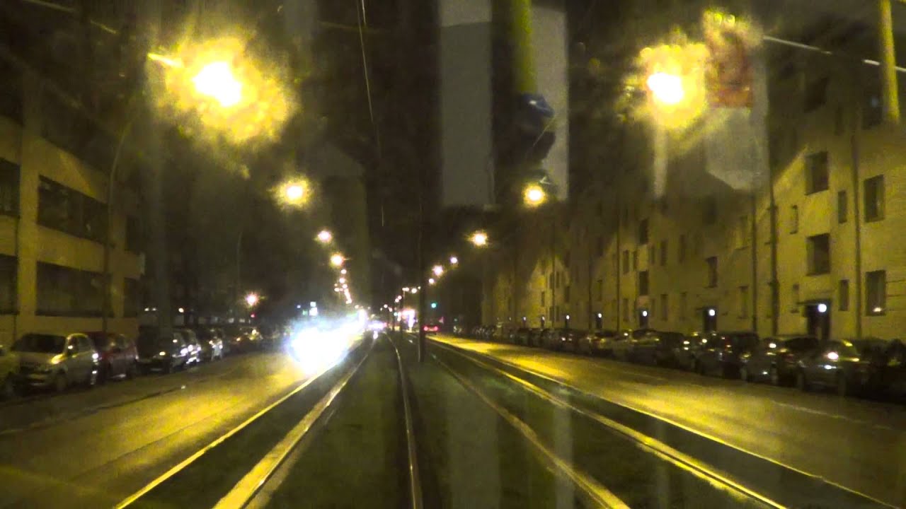 Tram Berlin - Mitfahrt Linie 27 im GT6N bei Nacht [HD 1080p]