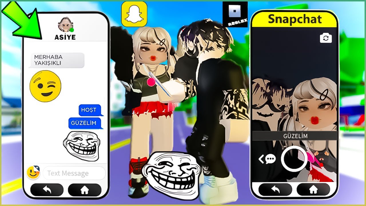 Roblox SNAPCHAT'TE ERKEK OLUP KIZLARI TROLLEDİM😂(Brookhaven 🏡Rp)