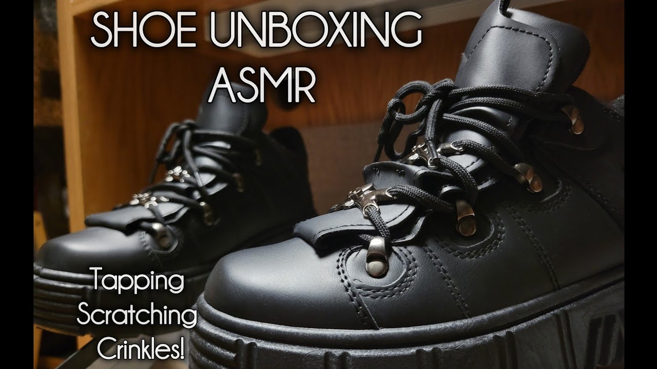 SHOE UNBOXING ASMR, Tapping & Scratching (SO Many Crinkles!)